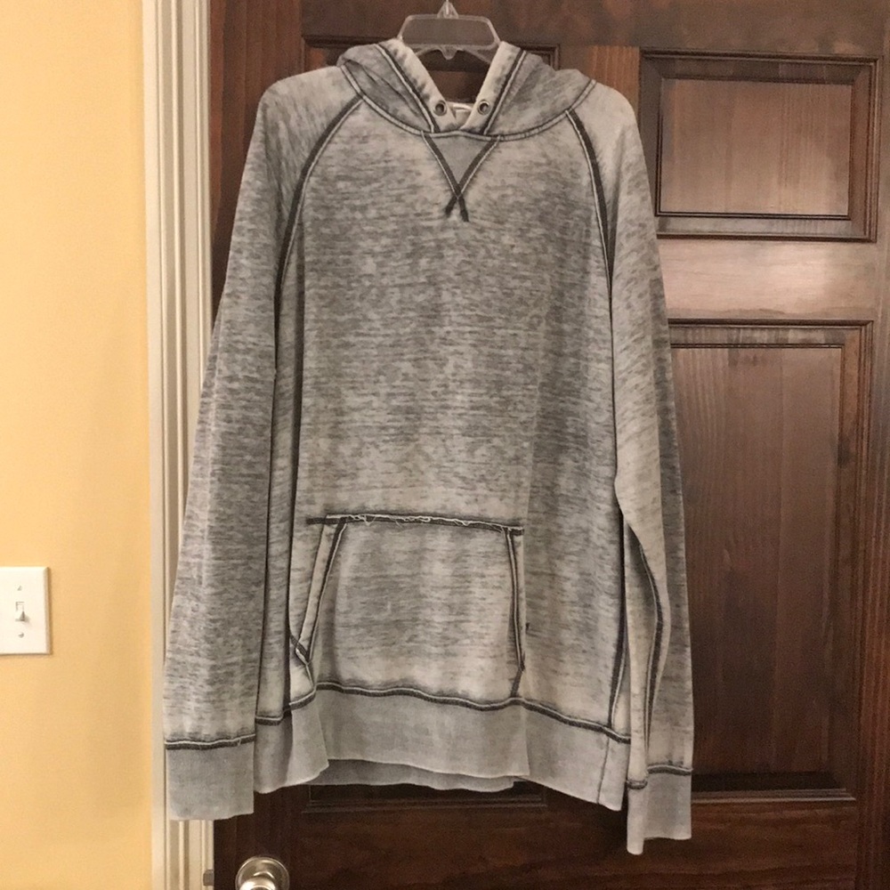 Gray long hoodie sweatshirt